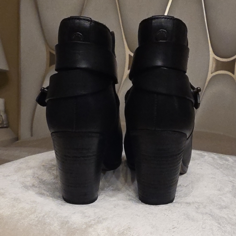 rag & bone Black Leather Ankle Booties - Picture 4 of 16